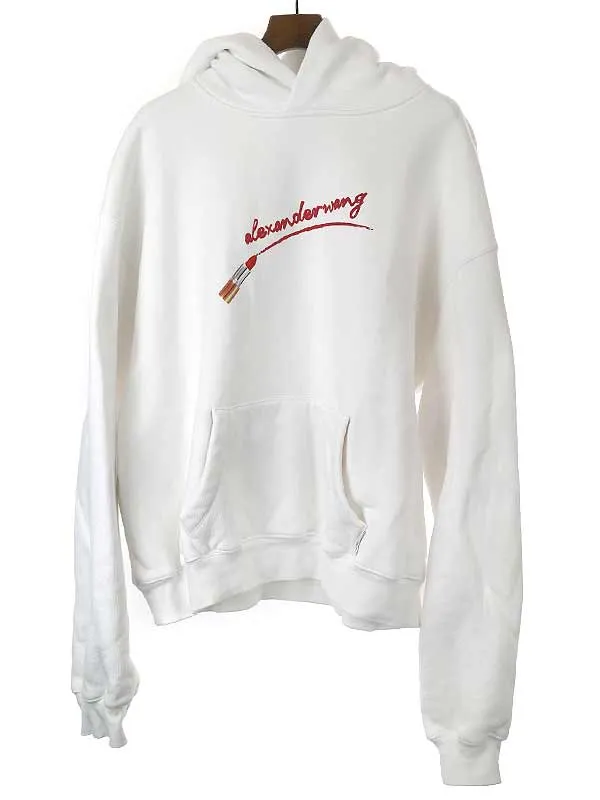 ALEXANDER WANG アレキサンダーワン 21AW LIPSTICK GRAPHIC HOODIE リップロゴスウェットパーカー