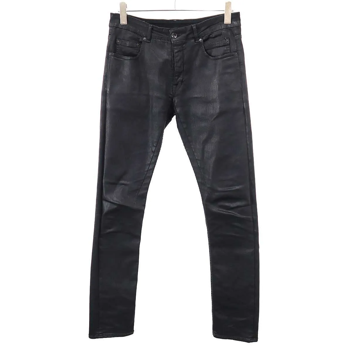 Rick Owens ダークシャドウバイリックオウエンス 18AW DETROIT CUT コーティングデニムパンツ