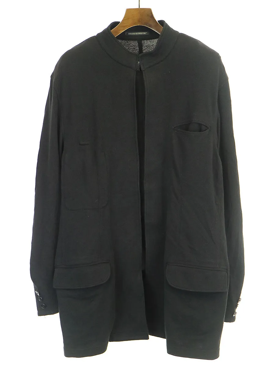 Yohji Yamamoto ヨウジヤマモト プールオム 12SS スウェットロングジャケット コート