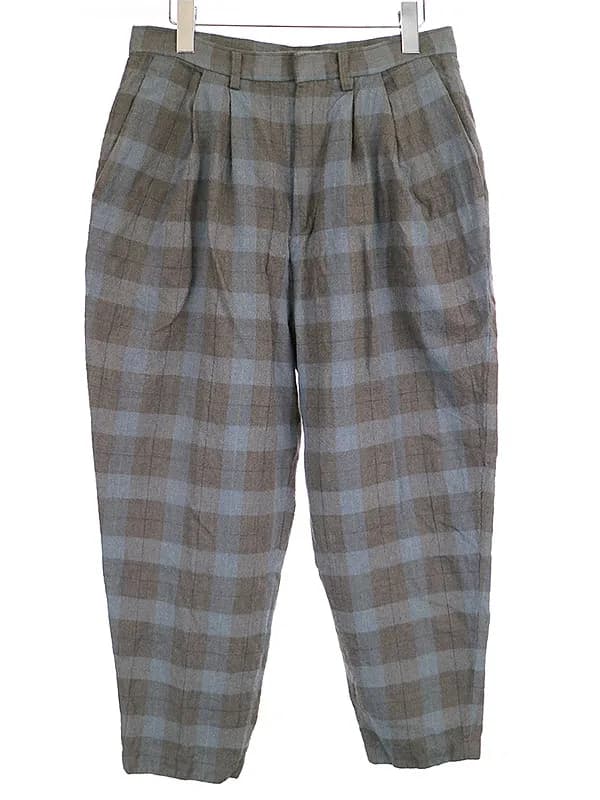 Dulcamara ドゥルカマラ 19SS よそいきオーバータックチェックパンツ