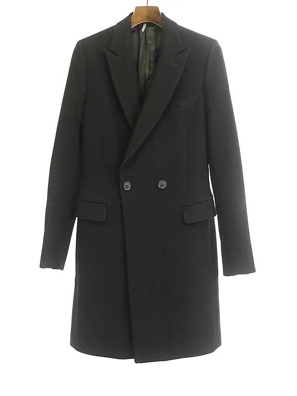 Dior HOMME ディオールオム 01AW ダブルモールスキンチェスターコート