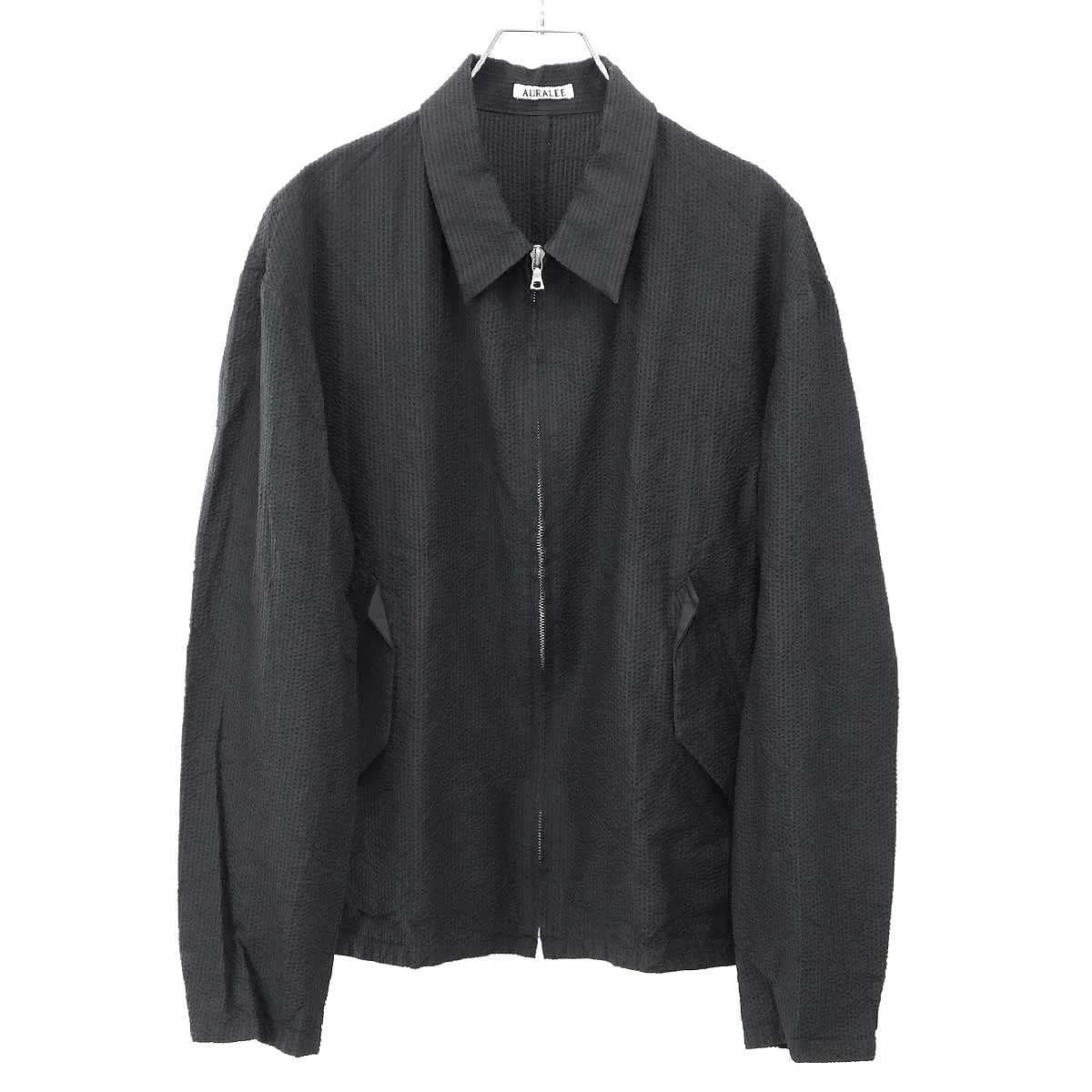 AURALEE オーラリー 17SS SILK SEERSUCKER ZIP BLOUSON シルク シアサッカーブルゾン ジャケット