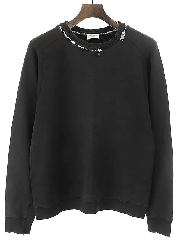 SAINT LAURENT サンローラン パリ 15SS ダブルジップネックスウェットトレーナー