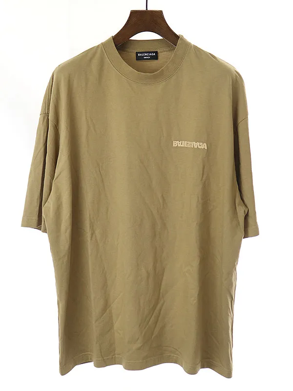 BALENCIAGA バレンシアガ TURNING LOGO TEE オーバーサイズロゴ刺繍Tシャツ