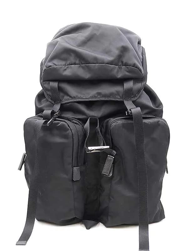 PRADA プラダ 2VZ019 サフィアーノレザーコンビナイロンバックパック