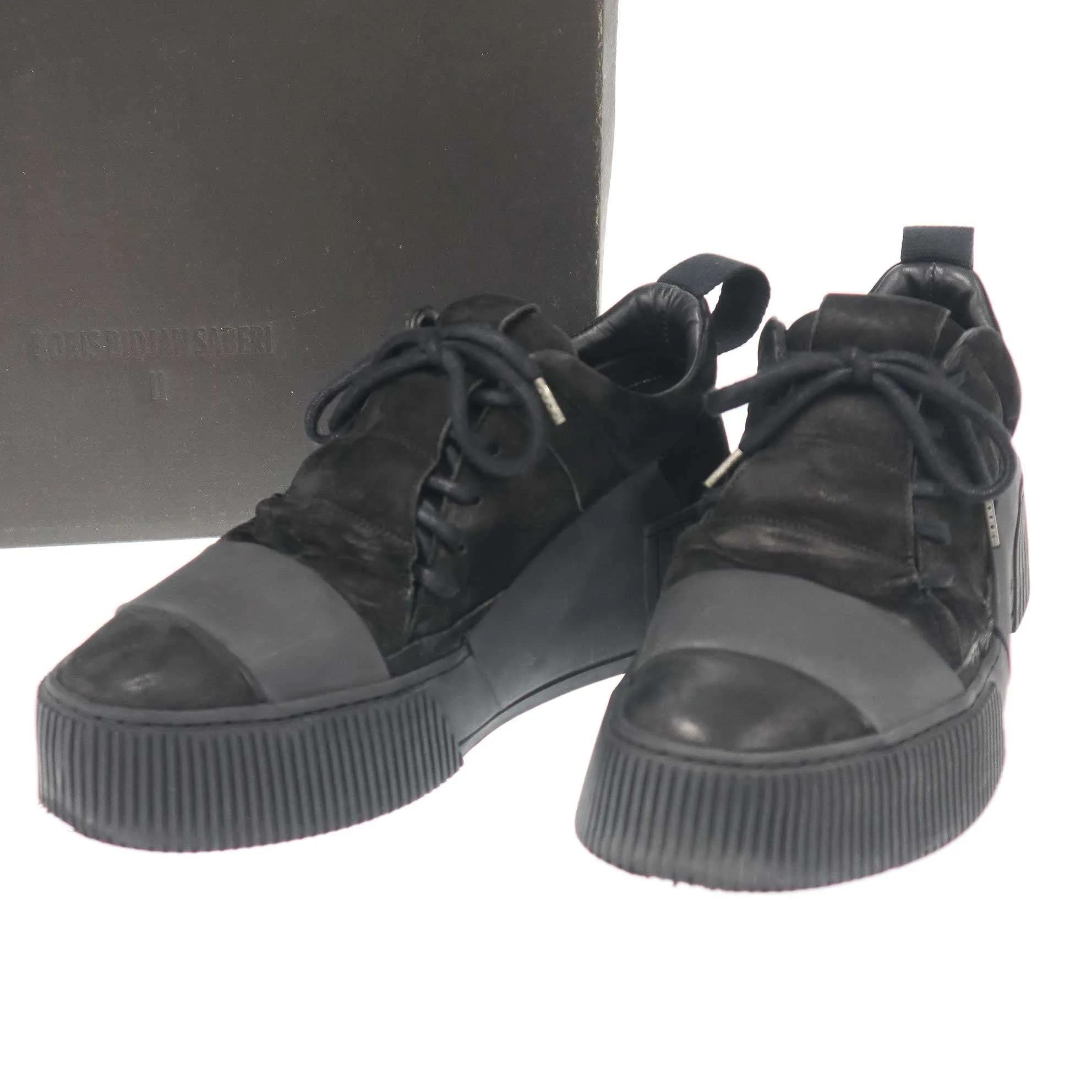 BORIS BIDJAN SABERI ボリスビジャンサベリ 24SS BAMBA2.1 WASHED & HAND TREATED ローカットレザースニーカー