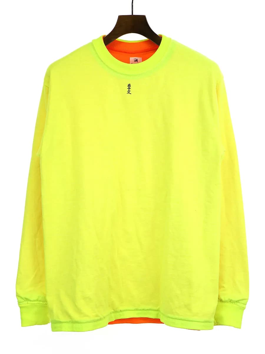 Sasquatchfabrix. サスクワッチファブリックス 18SS "SENSOU" レイヤードデザインクルーネックカットソー