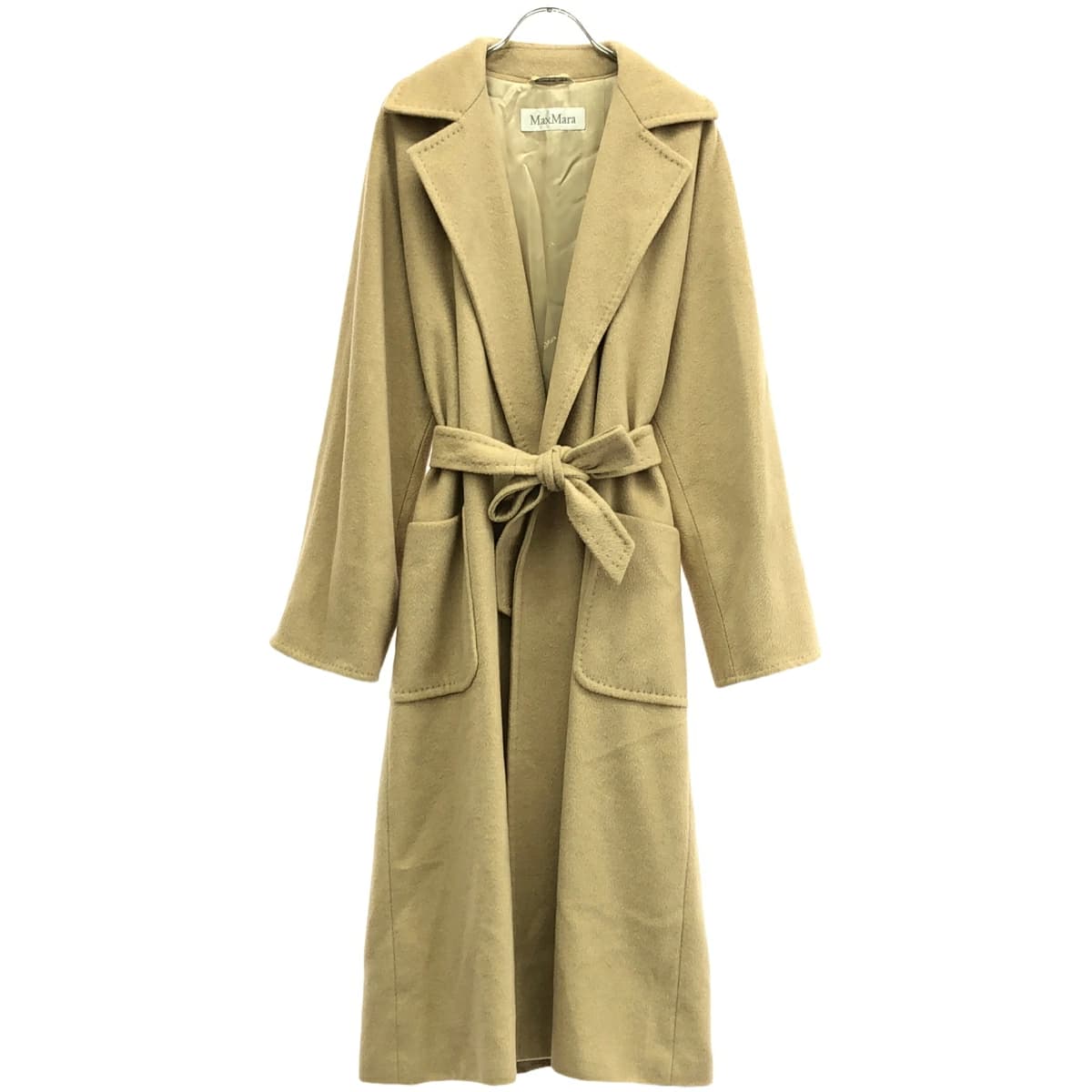 MAXMARA マックスマーラ アイコン キャメルウールベルテッドコート