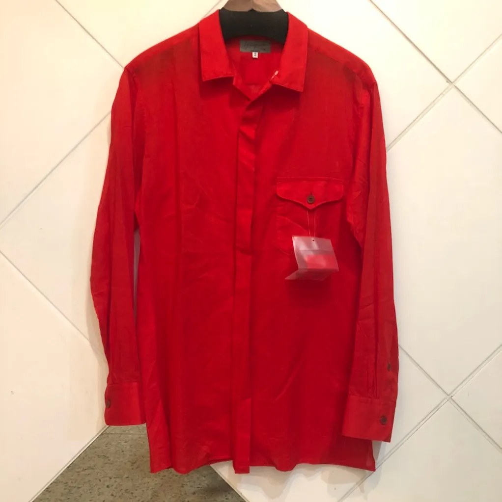 Yohji Yamamoto Yohji Yamamoto POUR HOMME 17SS フライフロントオープンカラーシャツ