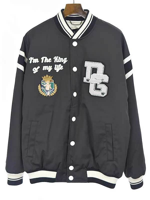 DOLCE&GABBANA ドルチェ&ガッバーナ 18AW Oversize Bomber Jacket with Royal King Embroidery and DG Logo オーバーサイズボンバージャケット