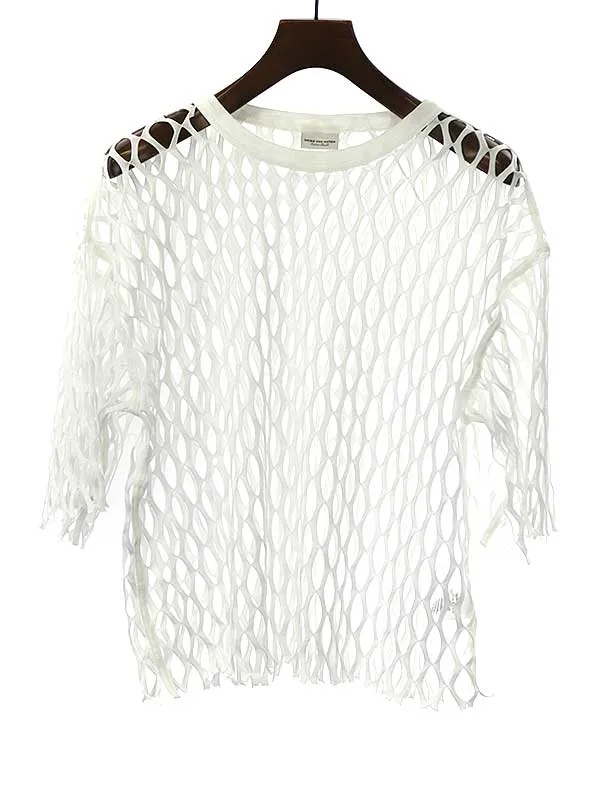 DRIES VAN NOTEN ドリスヴァンノッテン 21SS HENAND 2632 W.K.T-SHIRT ポリエステルメッシュTシャツ