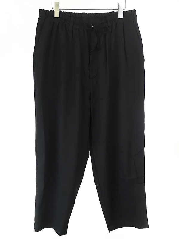 Yohji Yamamoto ヨウジヤマモトプールオム 17AW シワギャバH-膝あきゴムパンツ
