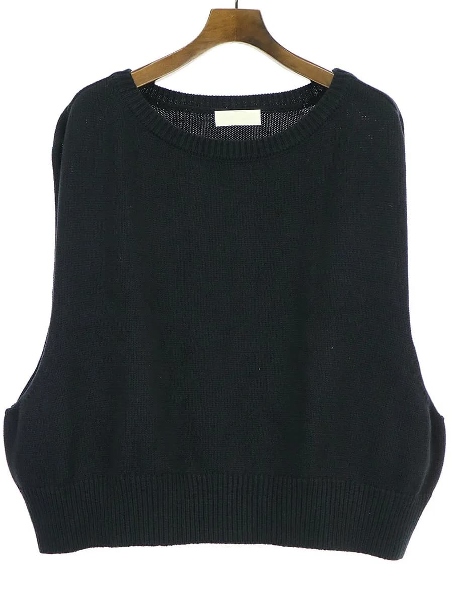 NEON SIGN ネオンサイン Plain Vest コットンニットベスト