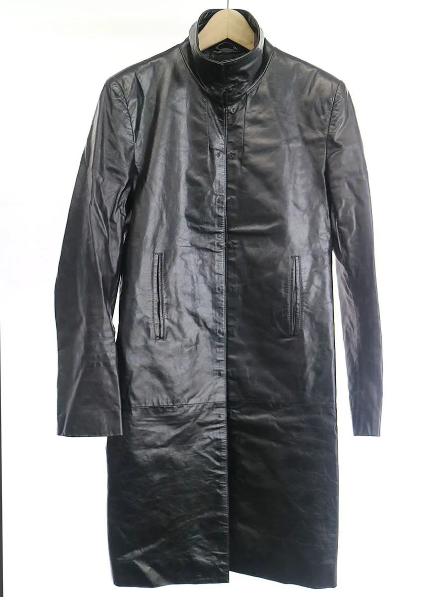 ANN DEMEULEMEESTER アンドゥムルメステール カウレザーコート
