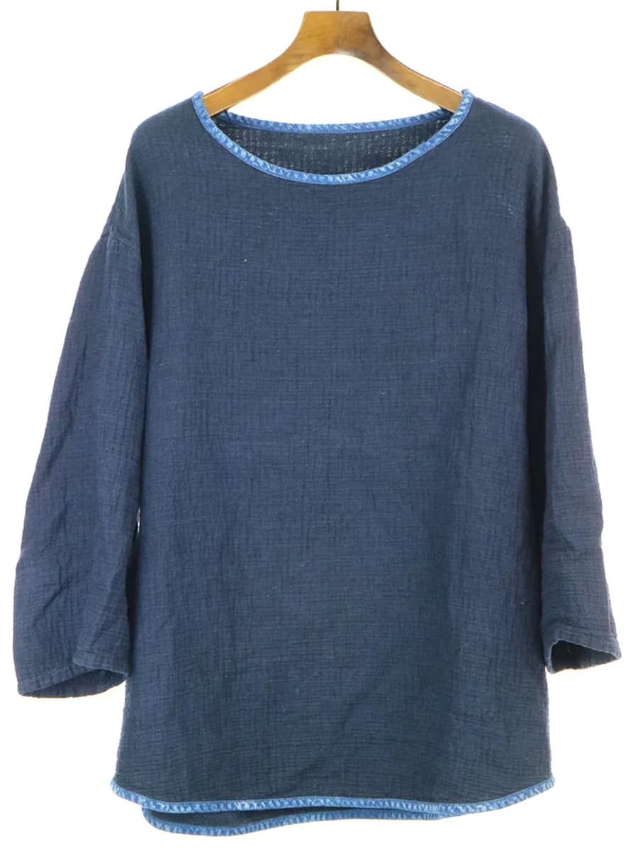 Porter Classic ポータークラシック SASHIKO SUPER LIGHT SWEAT SHIRT 刺し子長袖カットソー