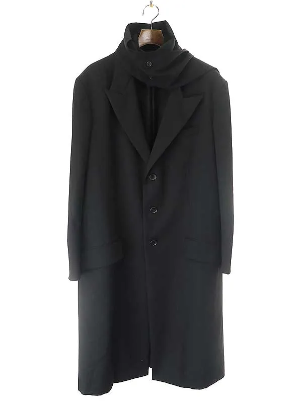 Yohji Yamamoto ヨウジヤマモトプールオム 22AW ウールギャバジンストールジャケット
