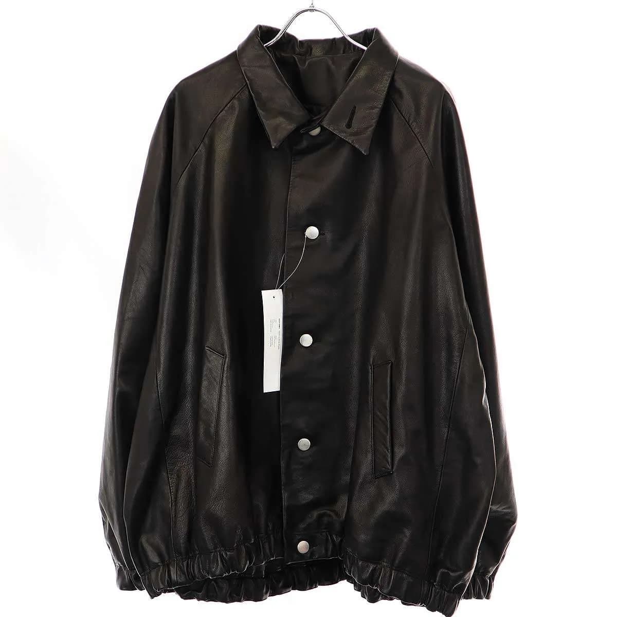 ISSUETHINGS イシューシングス 24SS JOHN別注 EX COWHIDE JACKET カウハイドレザージャケット 24a/43-i/p-00-bk-00-john