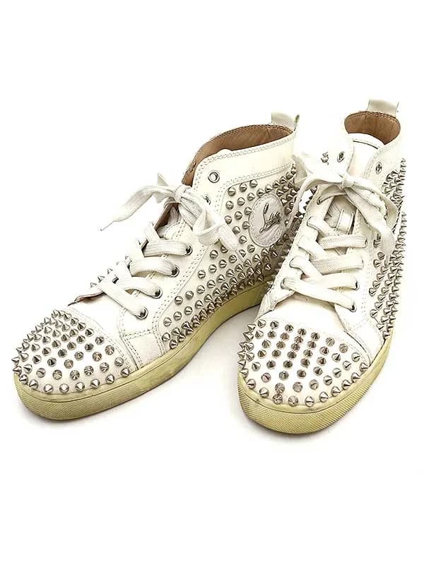 Christian Louboutin クリスチャンルブタン スタッズパテントハイカットスニーカー
