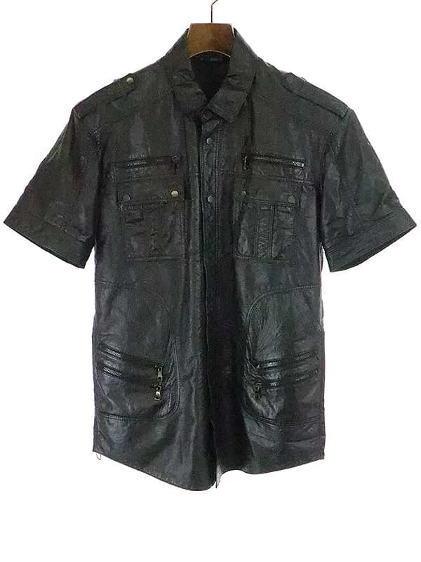 BALMAIN HOMME バルマン オム 13SS レザーバイカーシャツ