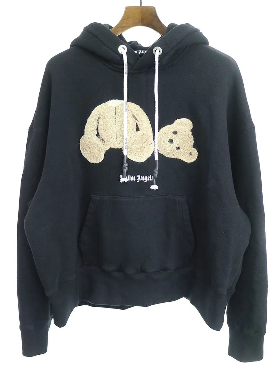 Palm Angels パームエンジェルス 21SS ベアボアワッペンプルオーバースウェットパーカー