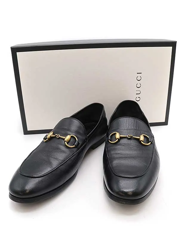GUCCI グッチ ブリクストンレザーホースビットローファー