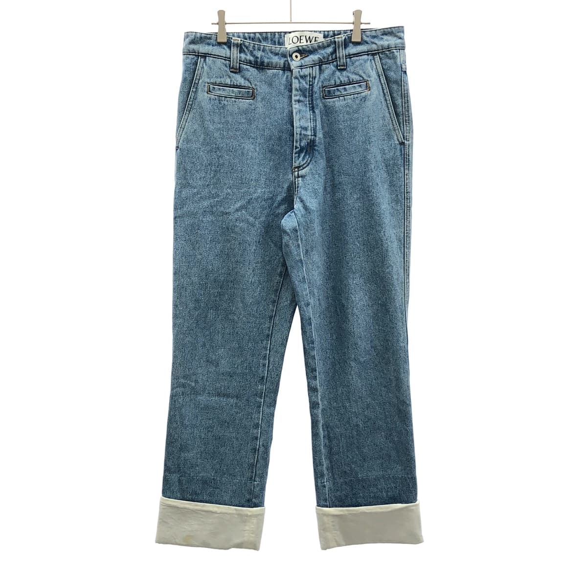 OFF-WHITE ロエベ フィッシャーマンロールアップデニムパンツ S2292113IB