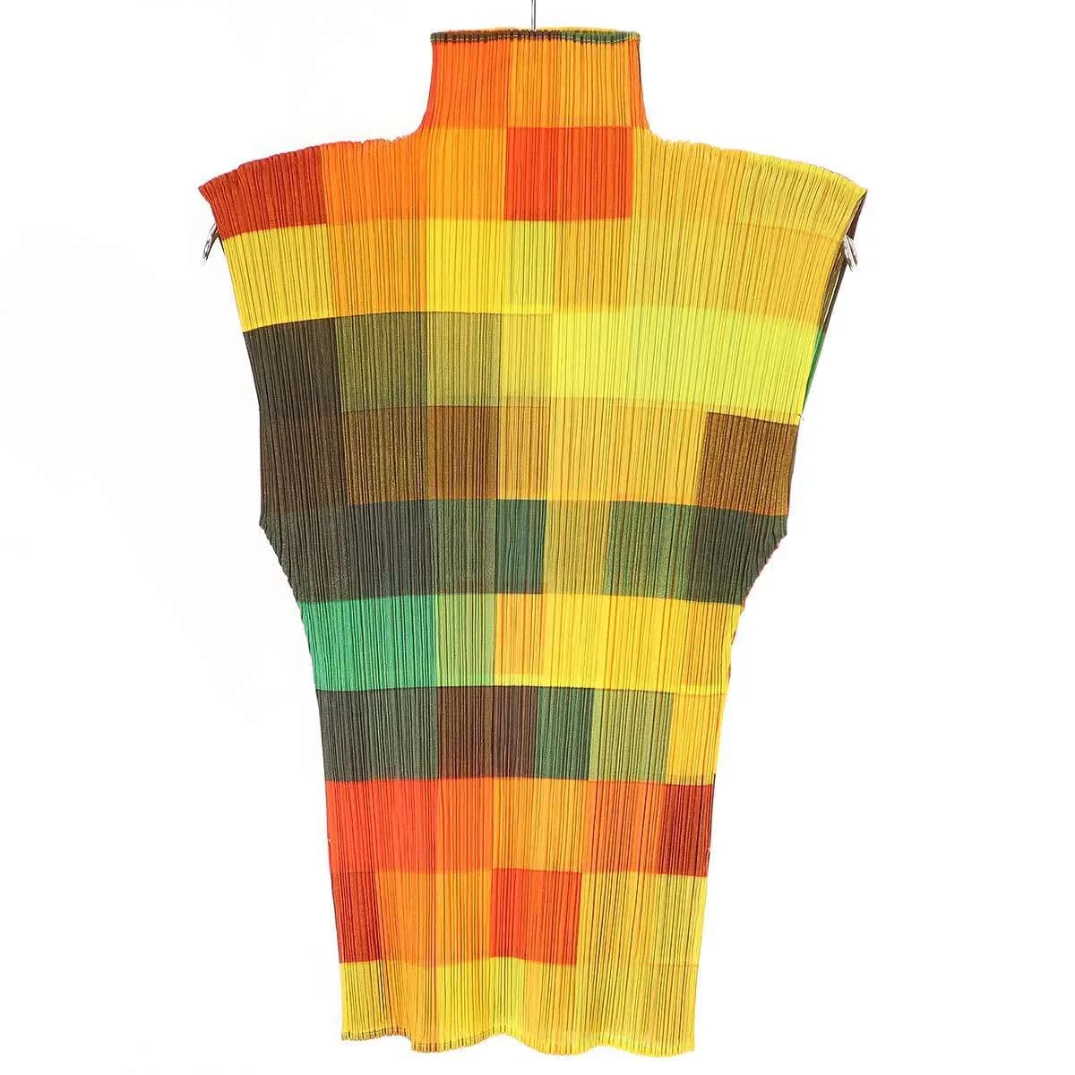 ISSEY MIYAKE プリーツプリーズ イッセイミヤケ 1998AW マルチカラーモザイク プリーツトップス