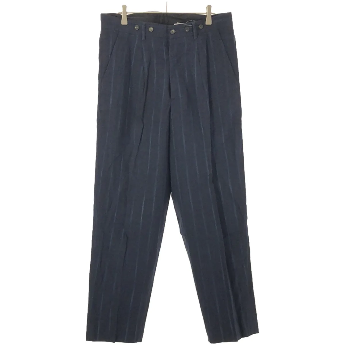 Bergfabel バーグファベル 22SS STRIPE FARMER PANTS ストライプリネントラウザーパンツ