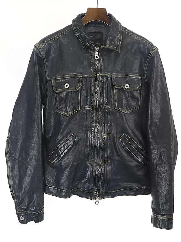 ISAMU KATAYAMA BACKLASH イサムカタヤマ バックラッシュ 1529-05 ポーランドショルダータンニン製品染めレザージャケット