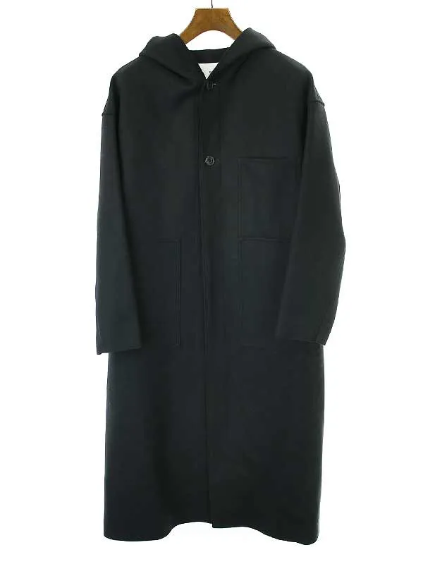 HYKE ハイク 21AW MELTON HOODED WORK COAT ウールメルトン フーデッドコート 222-17357 022