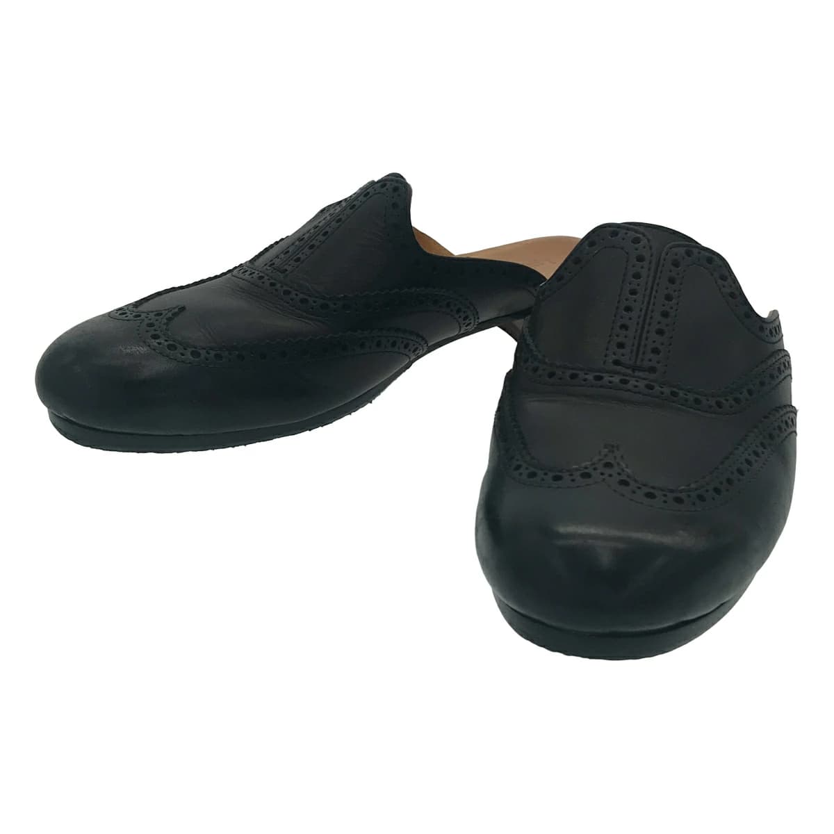 1piu1uguale3 ウノピゥウノウグァーレトレ WINGTIP SANDAL ウィングチップレザーミュールサンダル