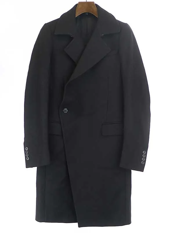 Dior HOMME ディオールオム 09AW ウールメルトンラップデザインチェスターコート