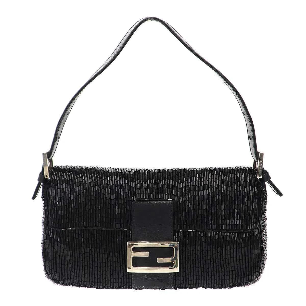 FENDI フェンディ Beaded Mamma Baguette Bag ビーズデザインマンマバケット ショルダーバッグ