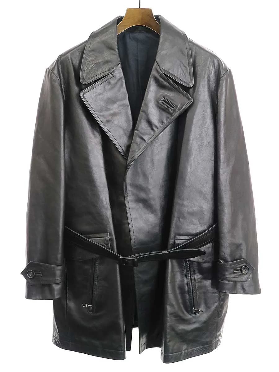 Yohji Yamamoto ヨウジヤマモトプールオム SAMPLE レザーコート