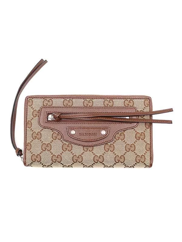 GUCCI グッチ×バレンシアガ The Hacker Project GGキャンバス ネオクラシックロングウォレット 長財布