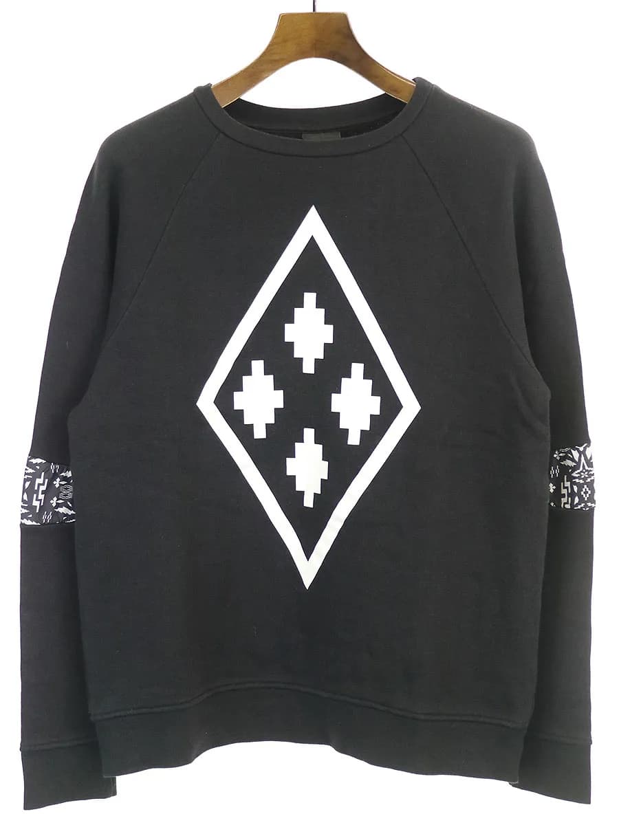MARCELO BURLON マルセロバーロン アーム切替クルーネックスウェットトレーナー
