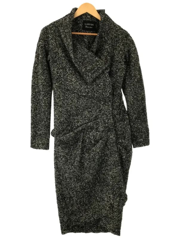 LANVIN ランバン 09AW ウールラップツイードコート