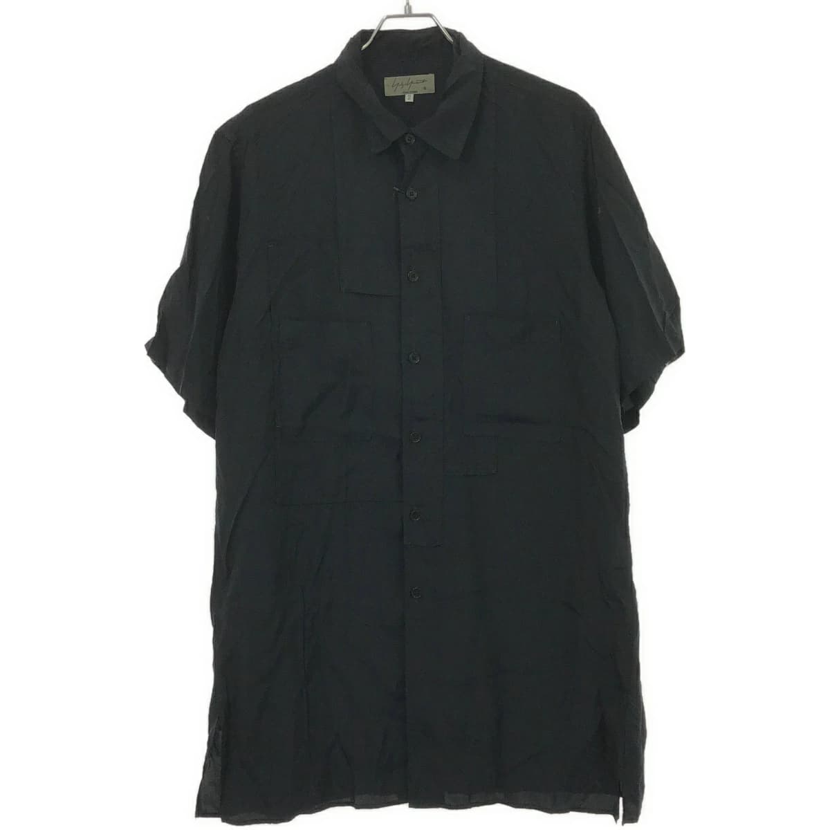 Yohji Yamamoto ヨウジヤマモト プールオム 19SS パッチワークロングキュプラシャツ HH-B37-277