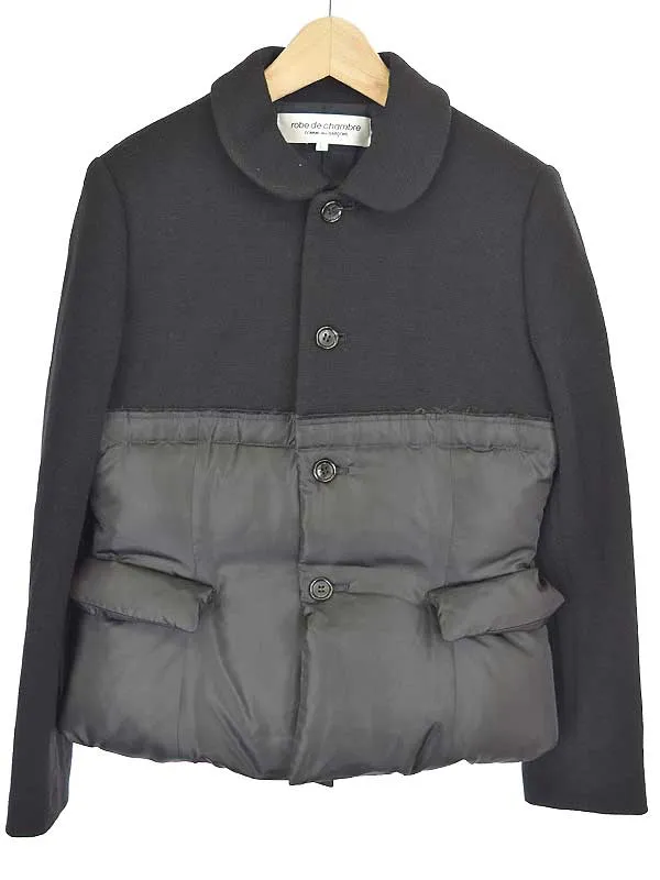COMME des GARCONS ローブドシャンブル コムデギャルソン 04AW ニット切替ダウンジャケット