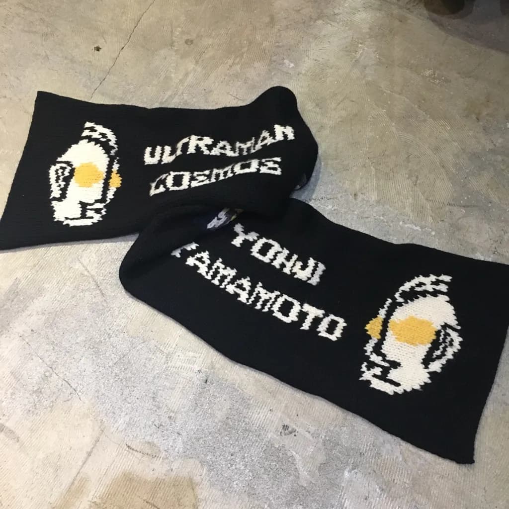 Yohji Yamamoto Yohji Yamamoto POUR HOMME 04AW 円谷プロ ULTRAMAN COSMOS ウールニットマフラー