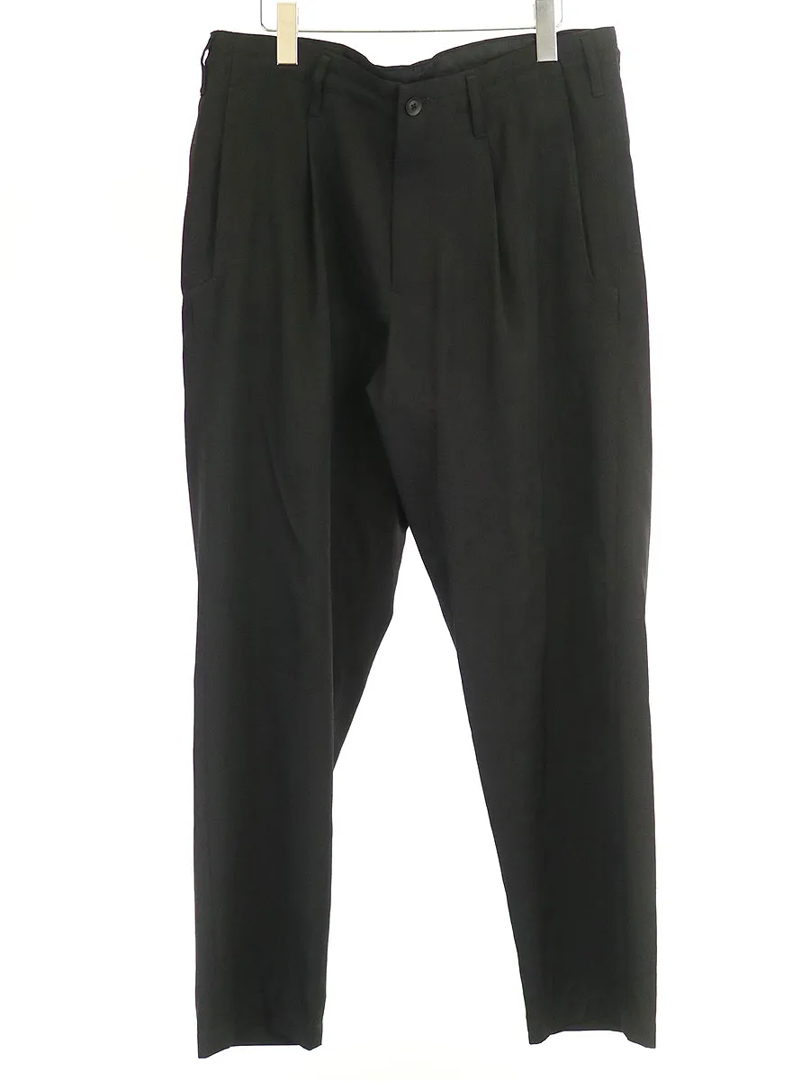 Yohji Yamamoto ヨウジヤマモト プール オム 20AW ウールギャバジン1タックパンツ