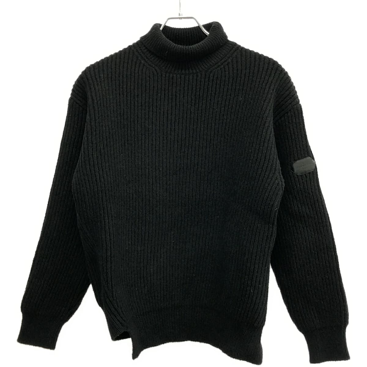 LOUIS VUITTON ルイヴィトン 16AW レザーパッチ ハイネックローゲージニットセーター FDKL19DJT/900