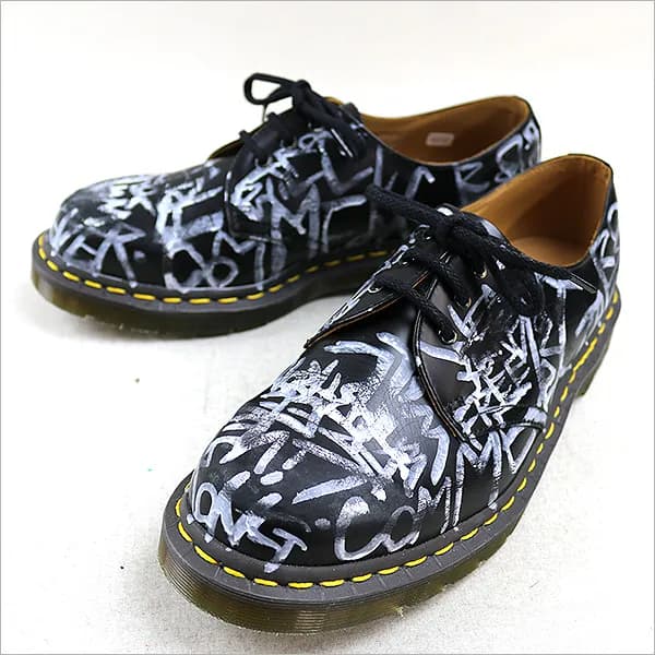 COMME des GARCONS COMME des GARCONS HOMME DEUX ×Dr.Martens 13SS 3ホール落書きペイントラバーソールシューズ
