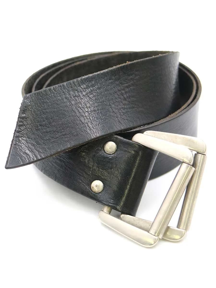 ANN DEMEULEMEESTER アンドゥムルメステール ダブルバックルレザーベルト