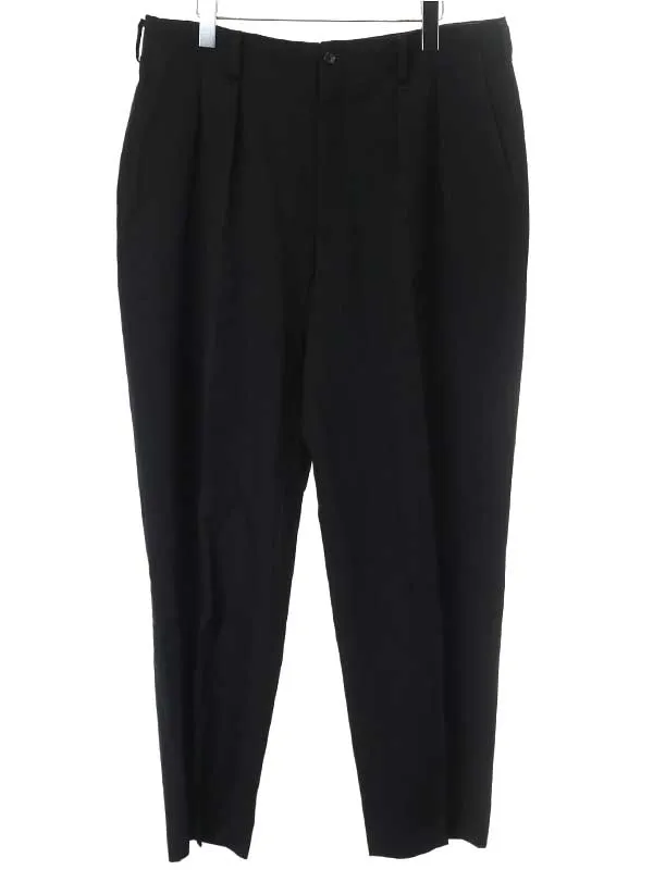 Yohji Yamamoto ヨウジヤマモト コスチュームドオム 19SS ウールギャバジン2タックパンツ