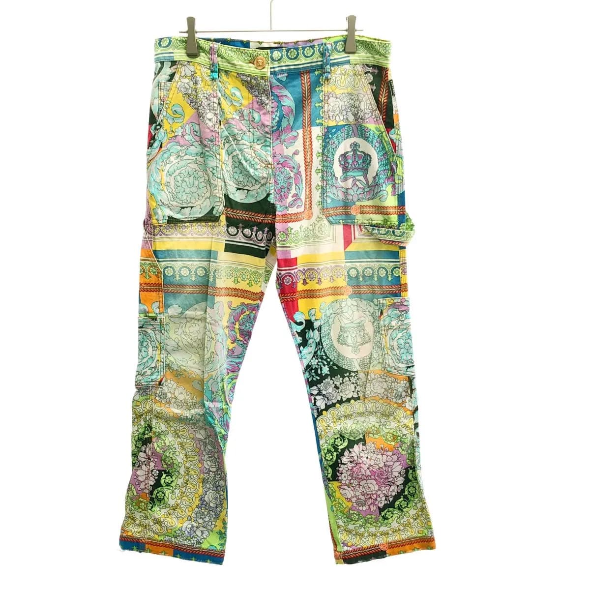 VERSACE ヴェルサーチ 19SS Technicolor Barocco Print Jeans グラフィックプリントペインターパンツ