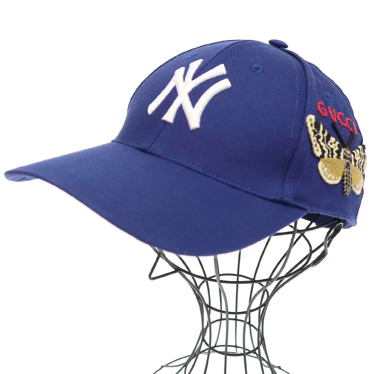 GUCCI グッチ NY Yankees エンブロイダリーベースボールキャップ