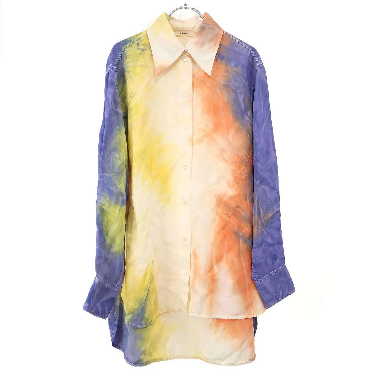 CELINE セリーヌ フィービーファイロ 2018 Resort Tie-Dye Shirt タイダイブラウスシャツ 2 0DK9/736B