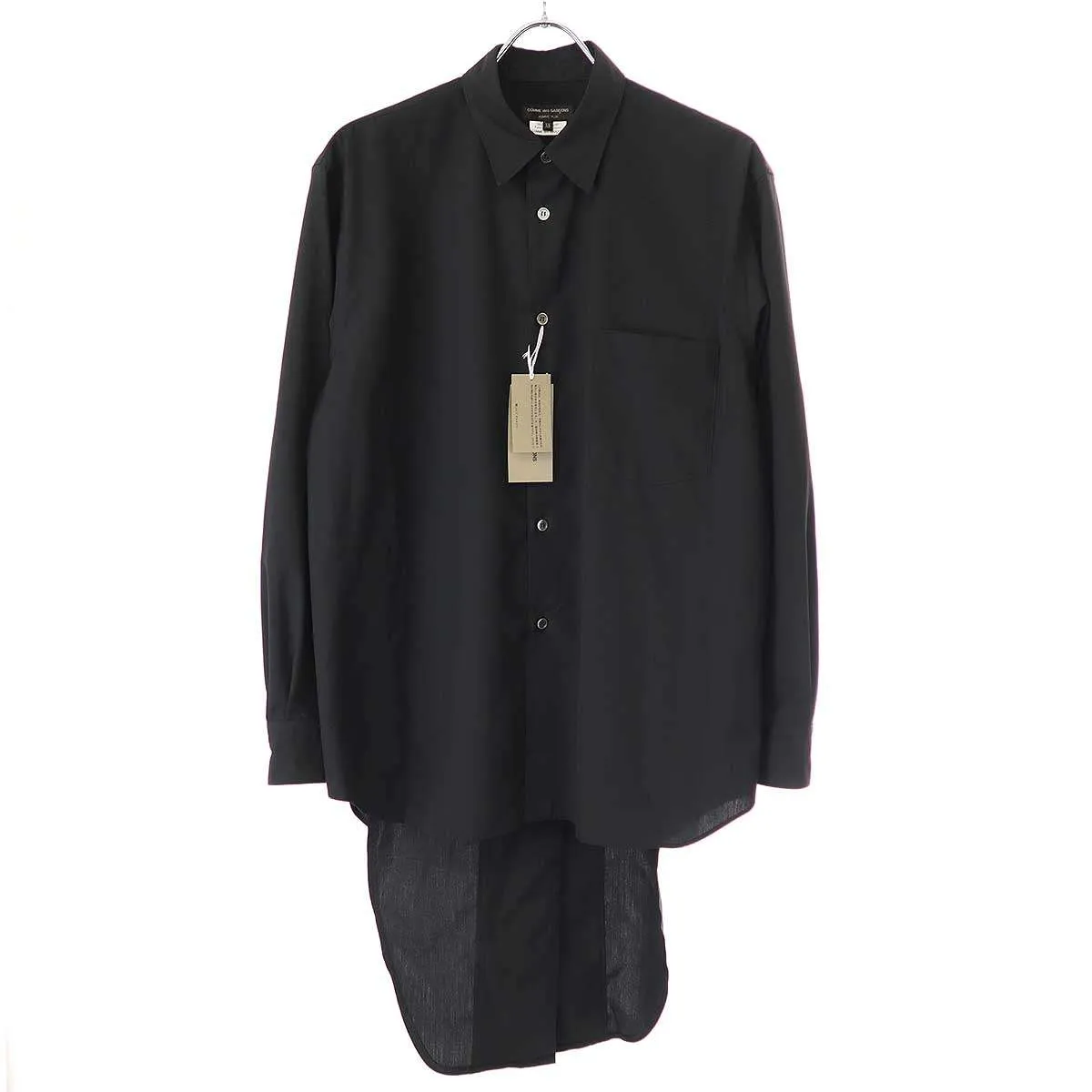 COMME des GARCONS コム デギャルソンオムプリュス 24AW クラシックカラーポリエステルロングシャツ