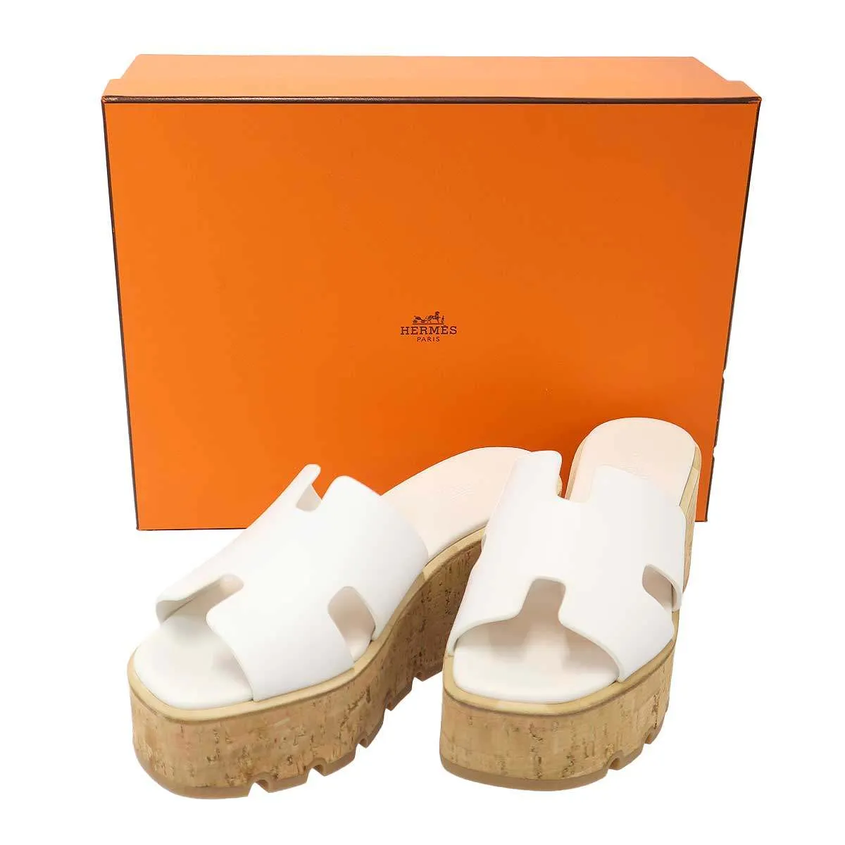 HERMES エルメス エズ30 プラットフォームコルクサンダル SL1 2532323Z